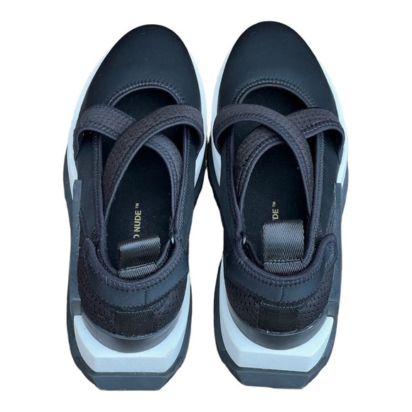 United Nude Roko Surf Low Top Platform Wedged Sneaker Black Cutout Slip-On Sz 39 - Picture 4 of 9